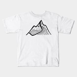 Simple Mountain Line Art Kids T-Shirt